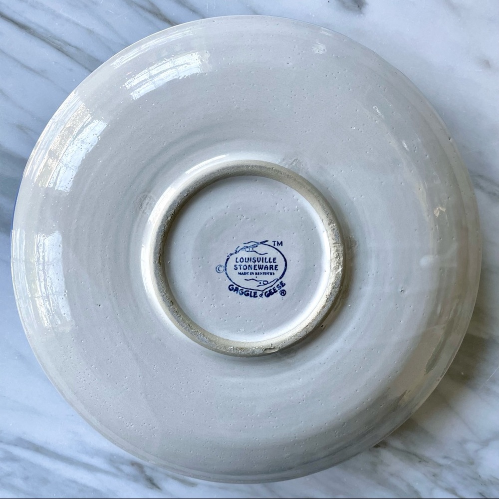 Louisville Stoneware•VINTAGE and LIKE NEW•Gaggle of Geese•Chip/Dip Platter+Bowl - Picture 11 of 15